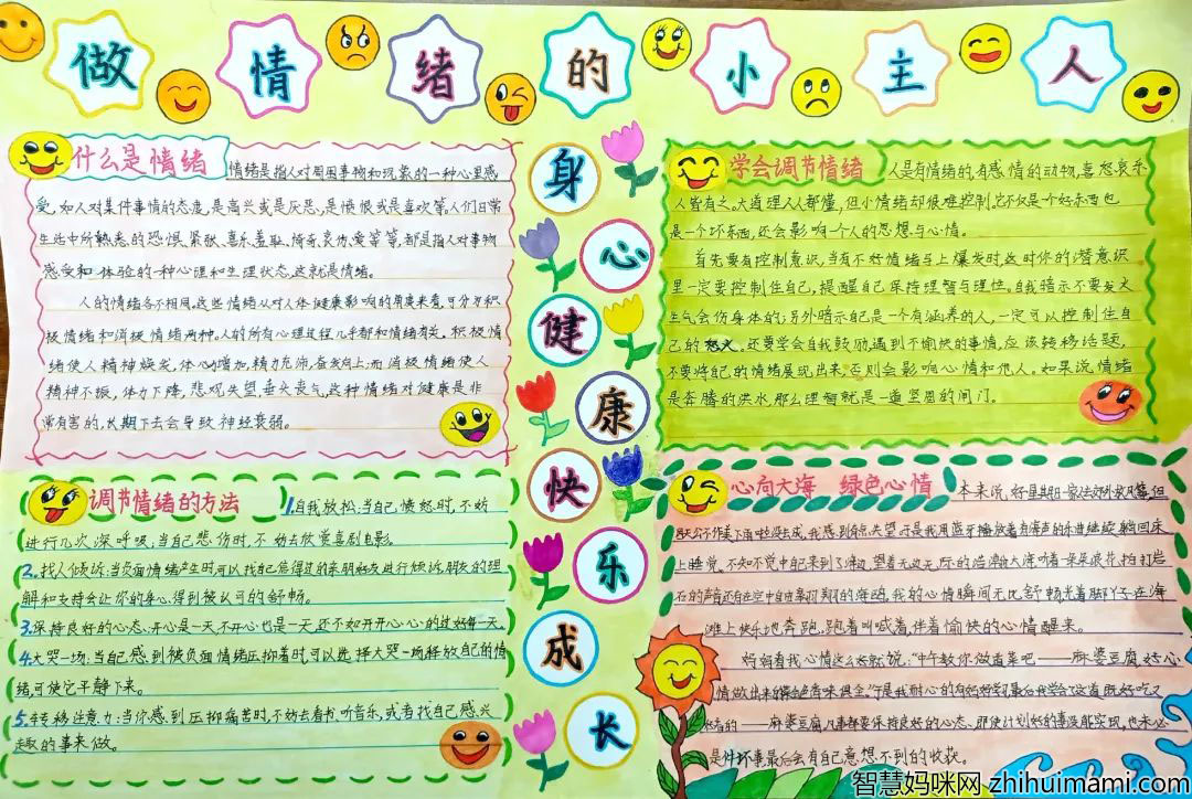 情绪调节技巧手抄报图片